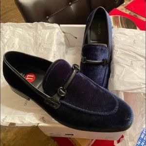 Men suede navy shoe